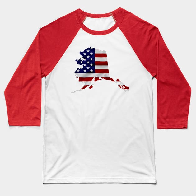 Proud To Be An Alaska American Baseball T-Shirt by Dragonlandfarm